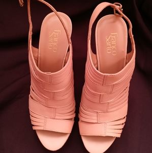 Franco Sarto Boho Cork Wedge cut out Sandals in tan. Size 10. Worn twice